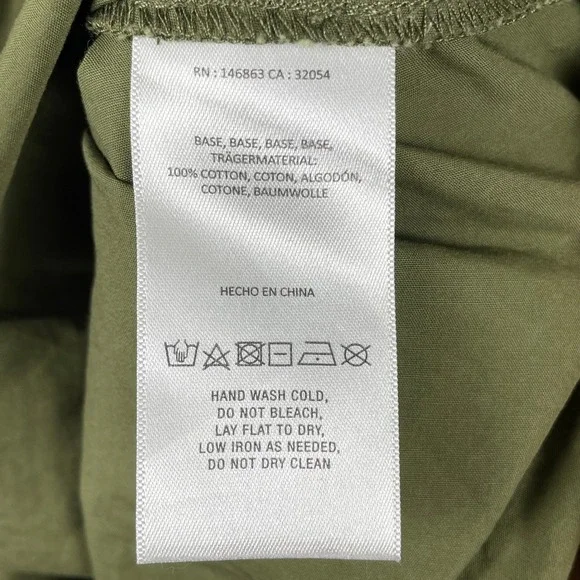 Anthropologie Mare Mare Blouse Medium Green Long-Sleeve V Neck Ruffled Bohemian - Picture 4 of 7